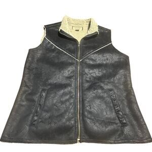 Legacy Falls Shearling lined faux suede Vest size med